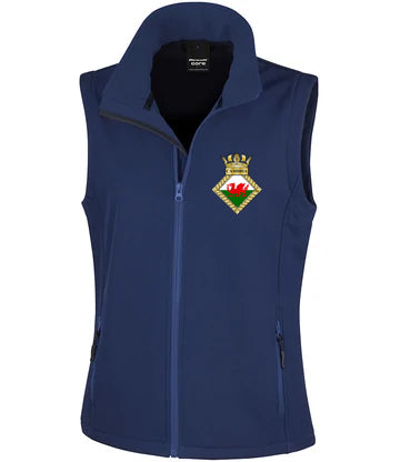 HMS Cambria - Result Core Ladies Printable Soft Shell Bodywarmer
