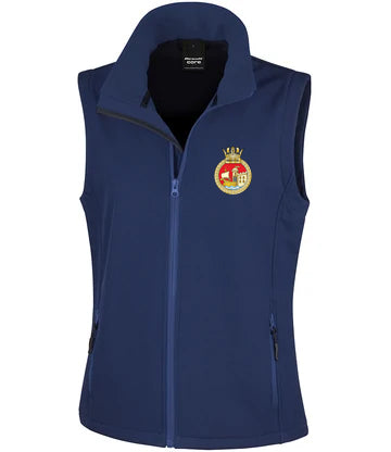 HMS Bristol - Result Core Ladies Printable Soft Shell Bodywarmer