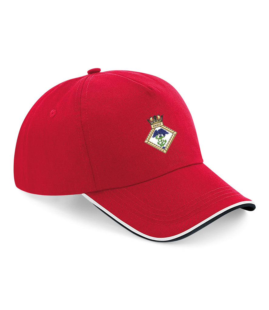 HMS EAGLET Beechfield Authentic Piped 5 Panel Cap - BB25C