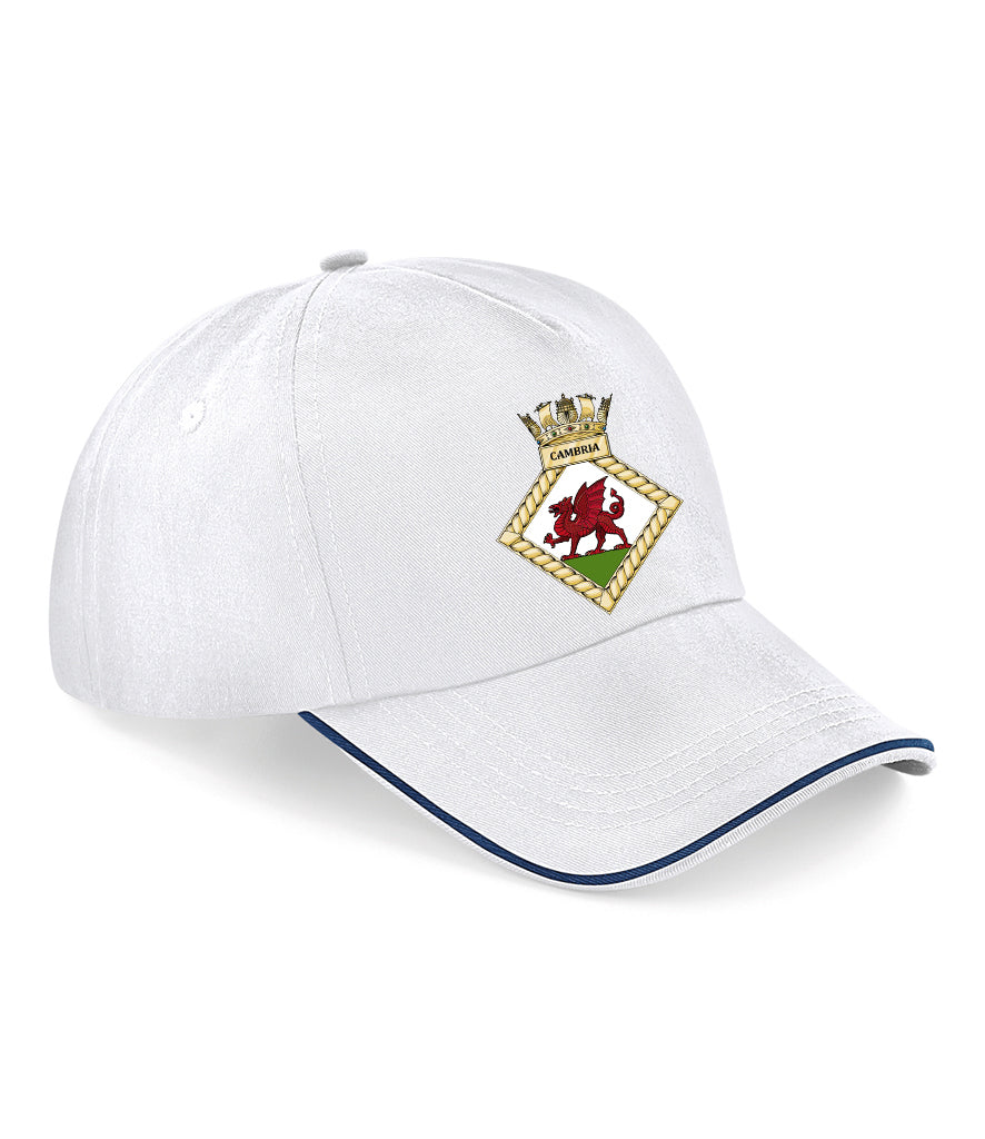 HMS CAMBRIA Beechfield Authentic Piped 5 Panel Cap - BB25C