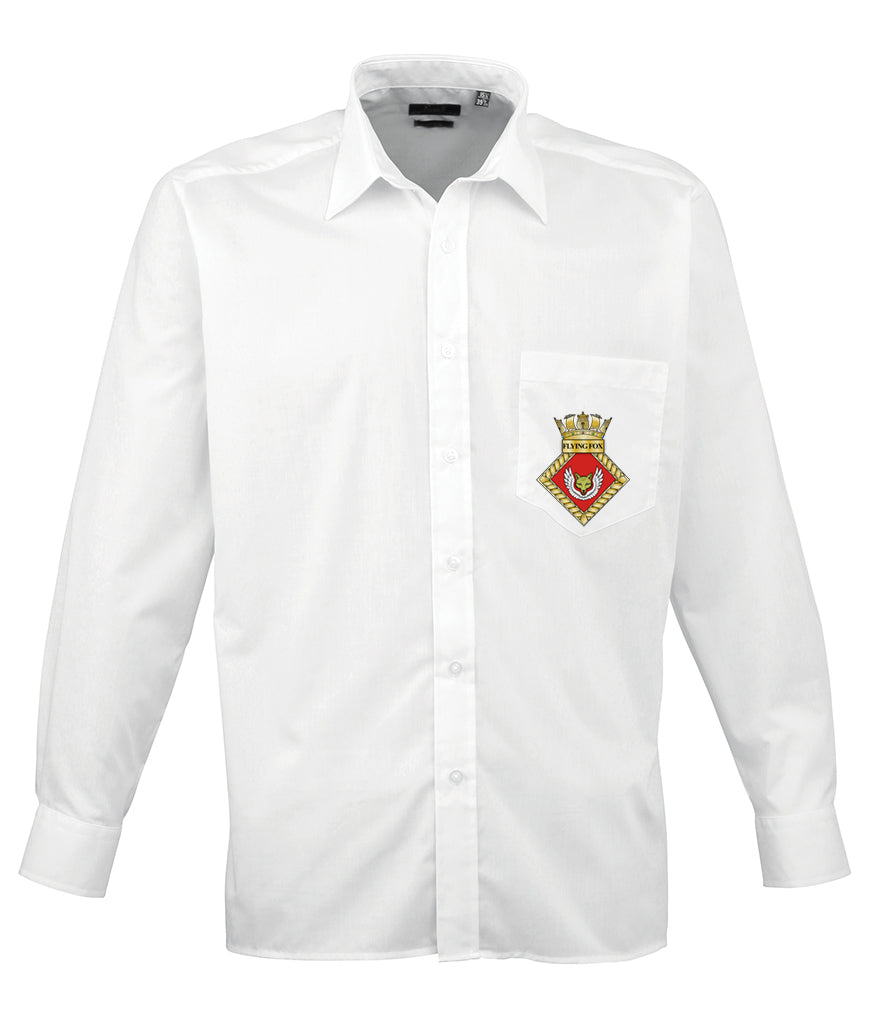 HMS Flying Fox - Premier Long Sleeve Poplin Shirt