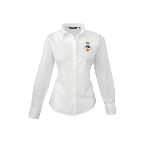 HMS EAGLET Premier Ladies Long Sleeve Poplin Blouse - PR300