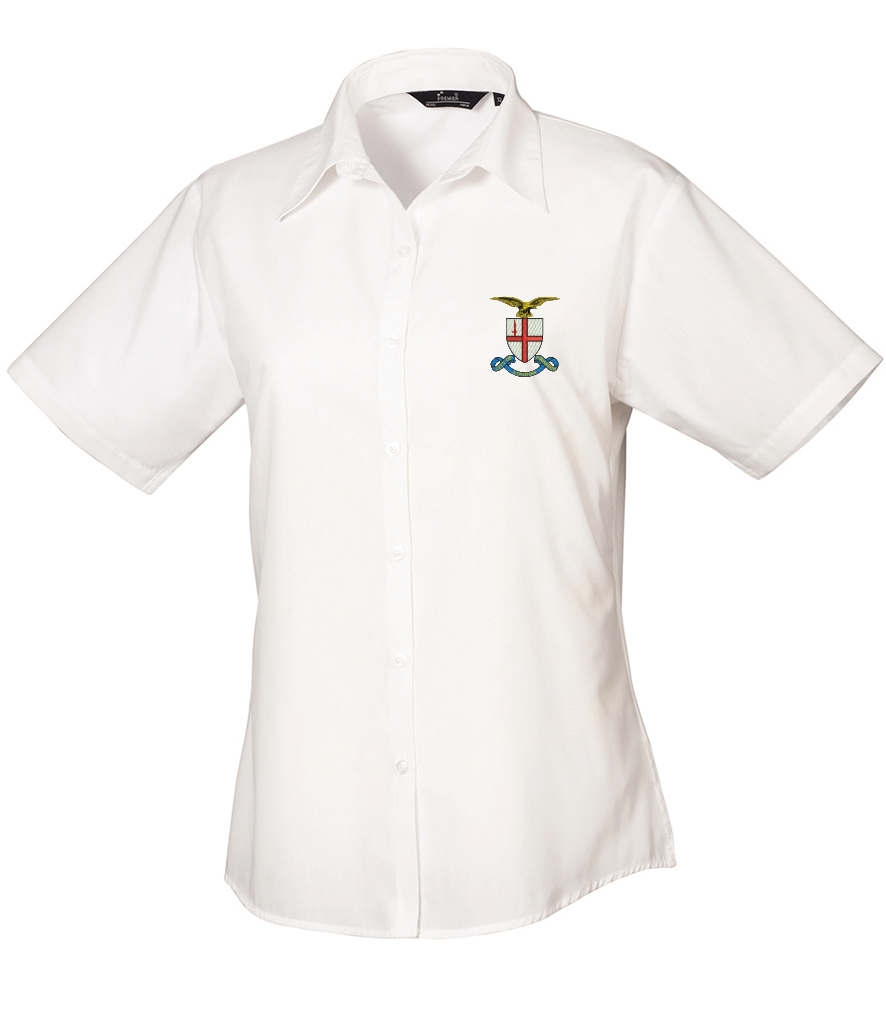 City of London 600 Squadron Premier Ladies Short Sleeve Poplin Shirt - PR302