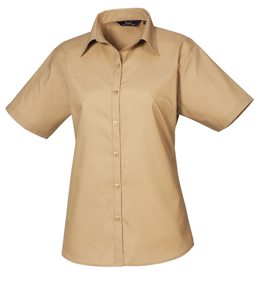 Premier Ladies Short Sleeve Poplin Shirt - PR302