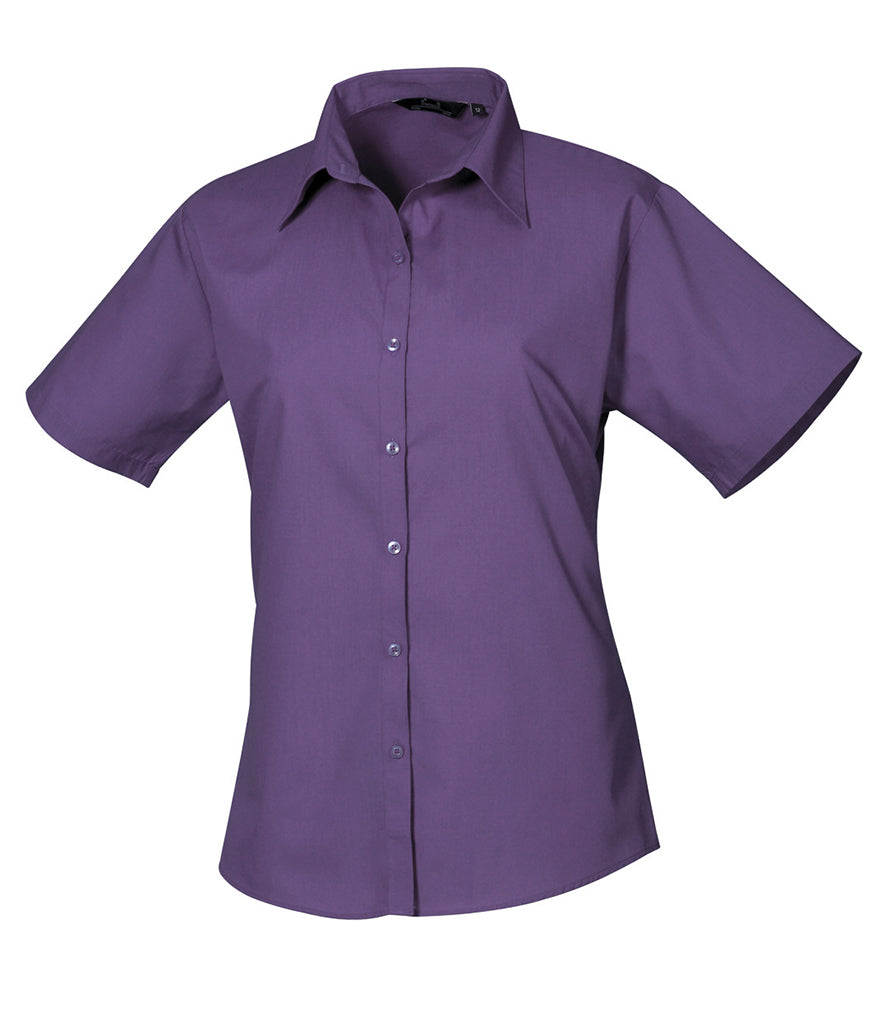 Premier Ladies Short Sleeve Poplin Shirt - PR302