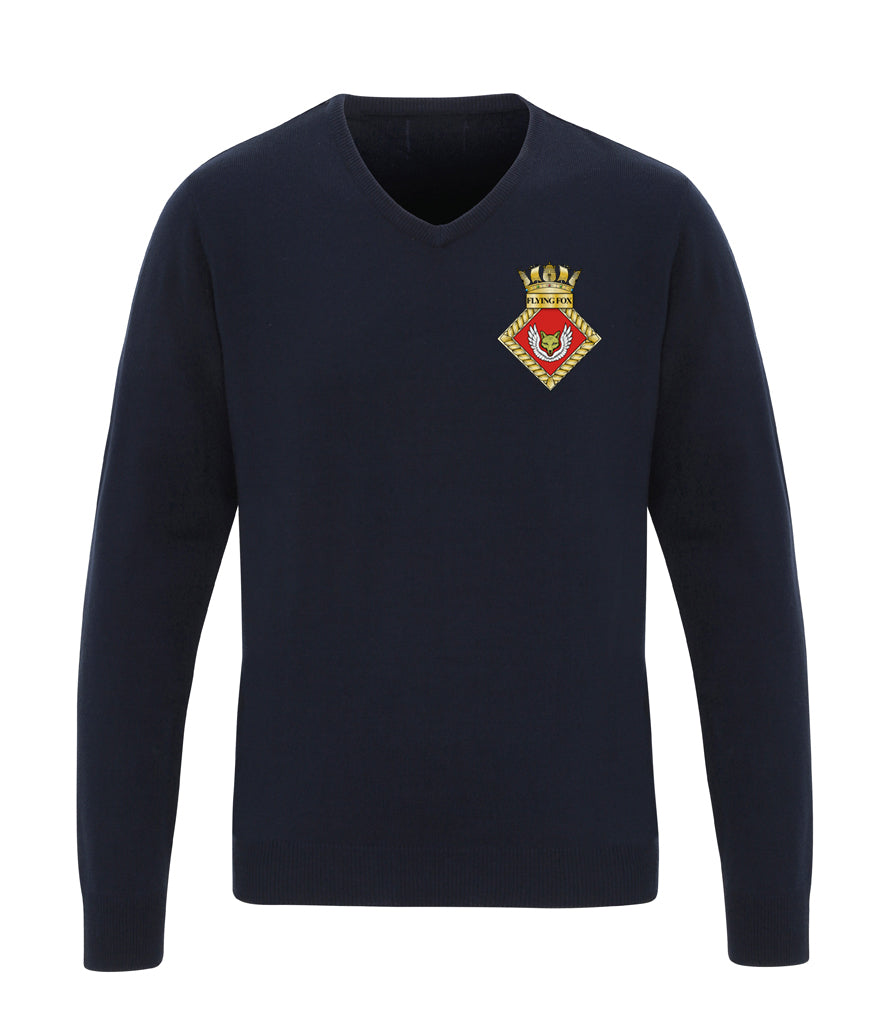 HMS Flying Fox - Premier Essential Acrylic V Neck Sweater