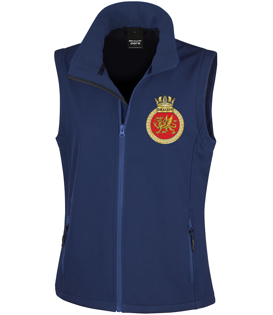 TS Dragon - Result Core Ladies Printable Soft Shell Bodywarmer
