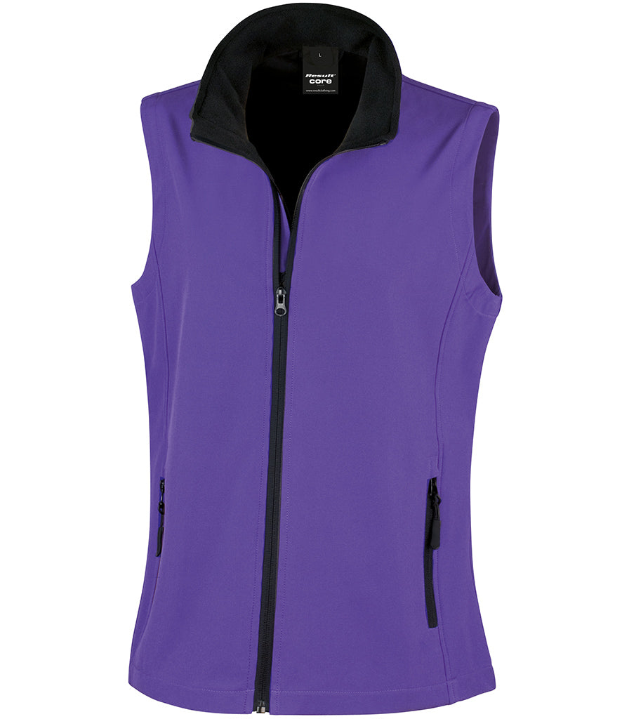 Result Core Ladies Printable Soft Shell Bodywarmer - RS232F