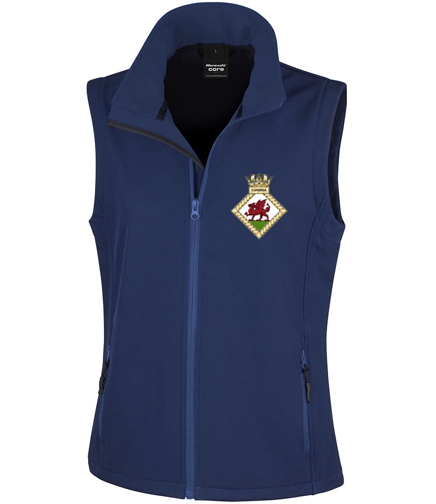 HMS CAMBRIA Result Core Ladies Printable Soft Shell Bodywarmer - RS232F