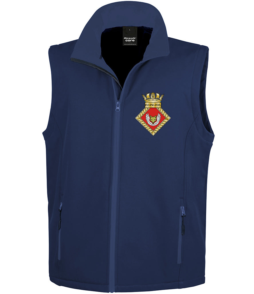 HMS Flying Fox - Result Core Unisex Printable Soft Shell Bodywarmer