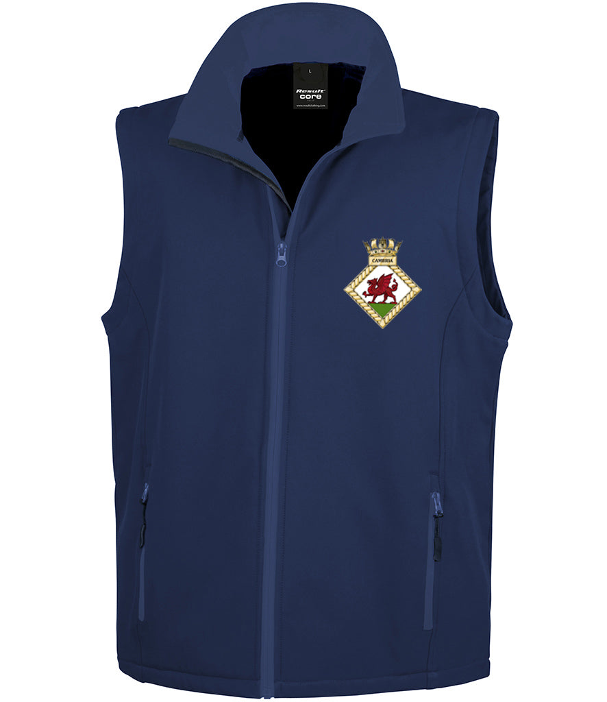 HMS CAMBRIA Result Core Printable Soft Shell Bodywarmer - RS232M