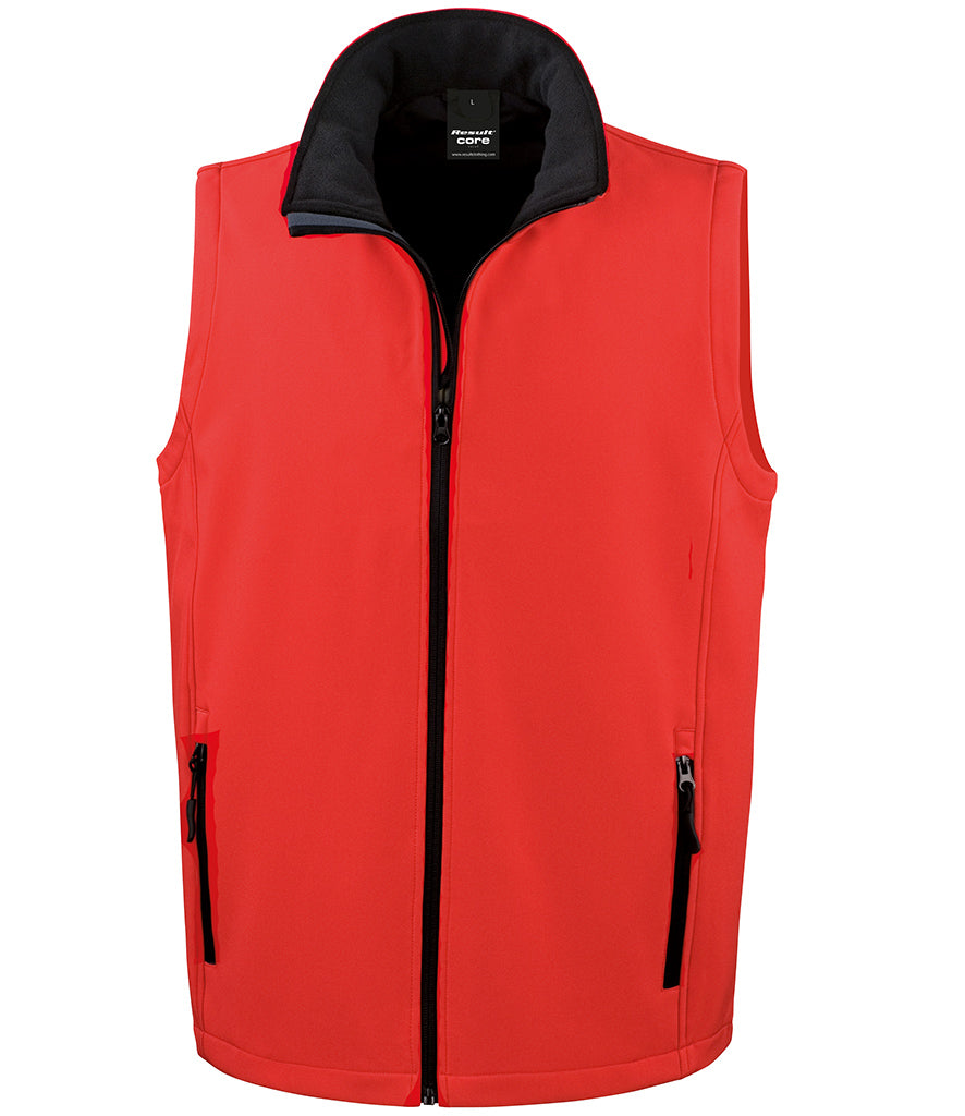 Result Core Printable Soft Shell Bodywarmer - RS232M