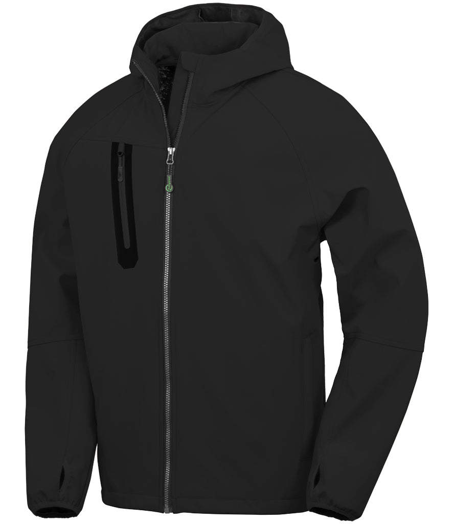 Result Recycled Unisex Three Layer Printable Hooded Soft Shell Jacket - R909X