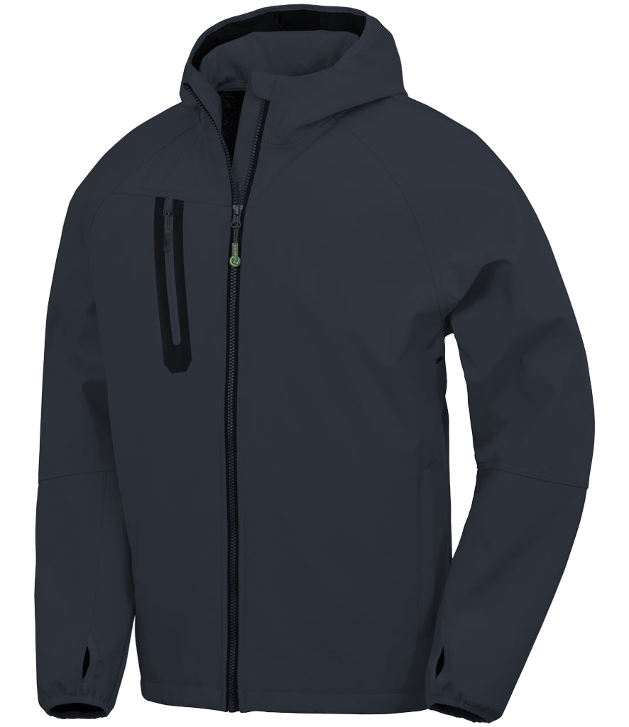 Result Recycled Unisex Three Layer Printable Hooded Soft Shell Jacket - R909X