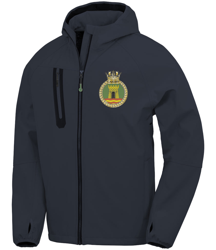 HMS Cardiff - Result Recycled Unisex Three Layer Printable Hooded Soft Shell Jacket