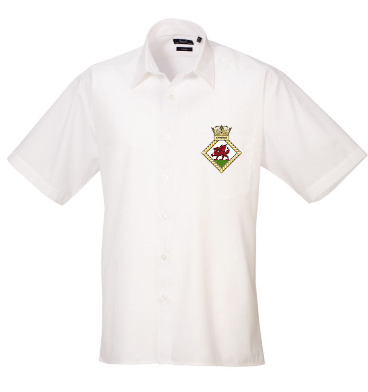HMS CAMBRIA Premier Short Sleeve Poplin Shirt - PR202