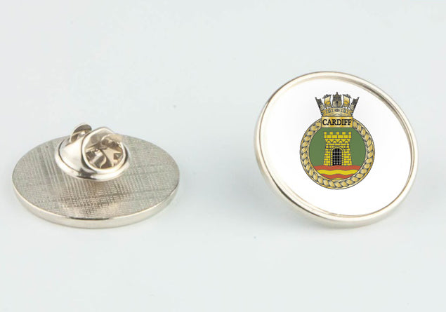 HMS Cardiff - Lapel Pin Badge Silver or Gold