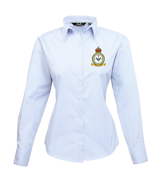 County of Oxford Movements 4624 Squadron Premier Ladies Long Sleeve Poplin Blouse - PR300
