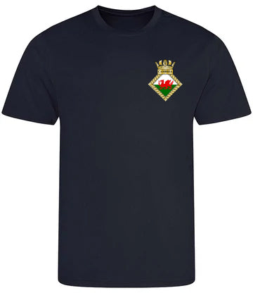 HMS Cambria - Printed Back Cool Wicking T-Shirt - JC001