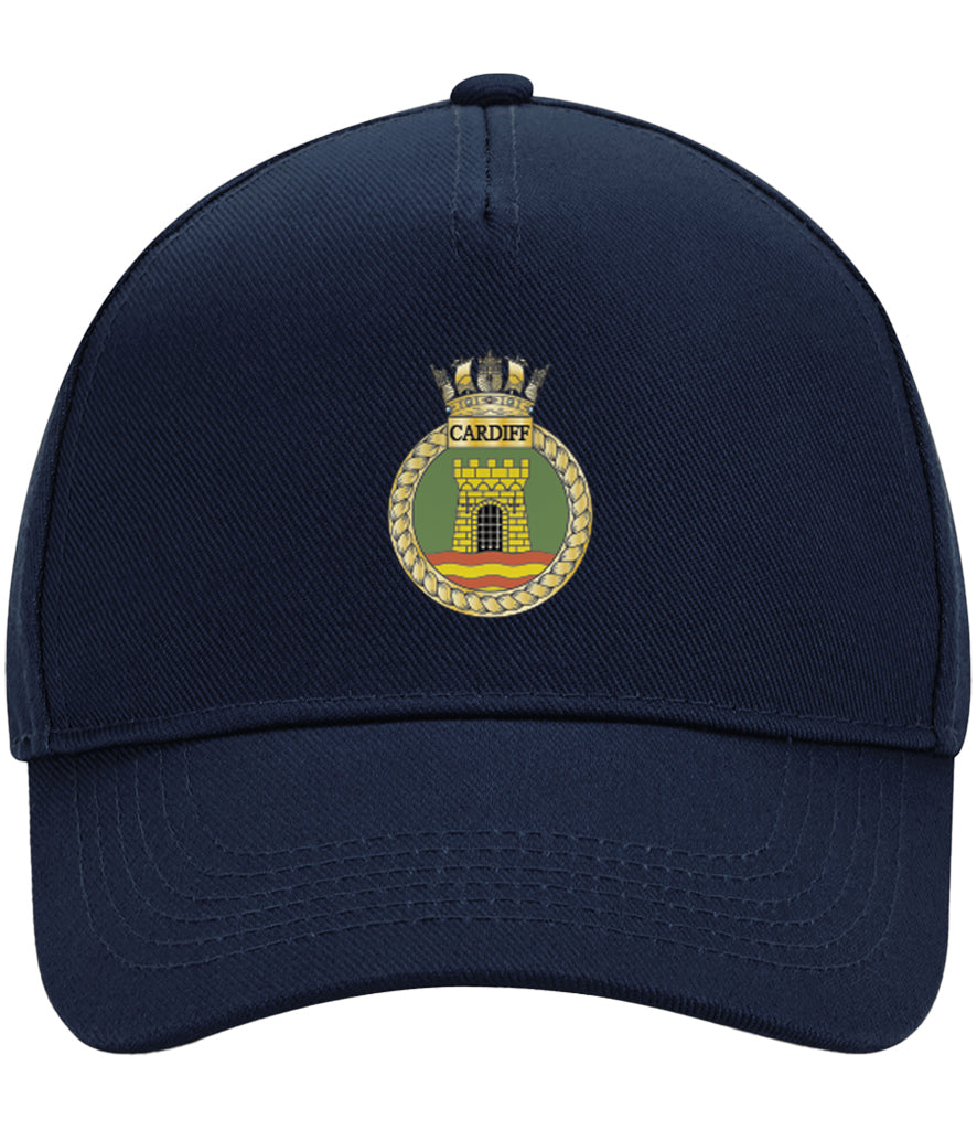 HMS Cardiff - Beechfield Authentic Piped 5 Panel Cap - BB15