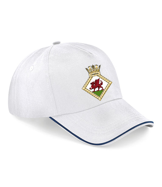 HMS CAMBRIA Beechfield Authentic Piped 5 Panel Cap - BB25C