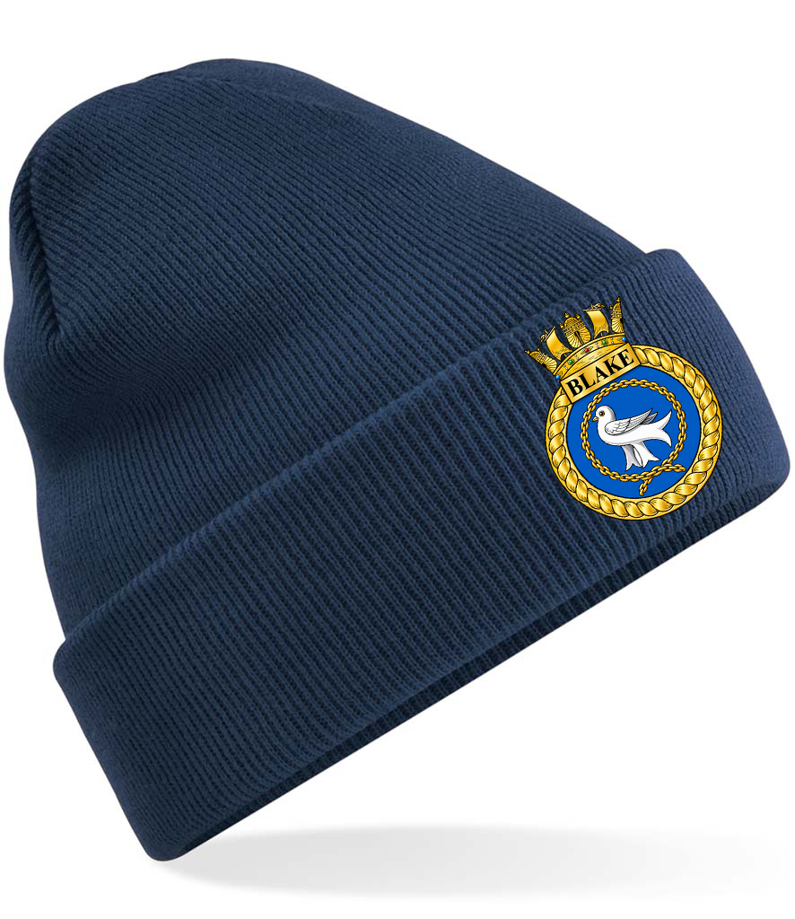 HMS BLAKE - Crest Beechfield Original Cuffed Beanie - BB45