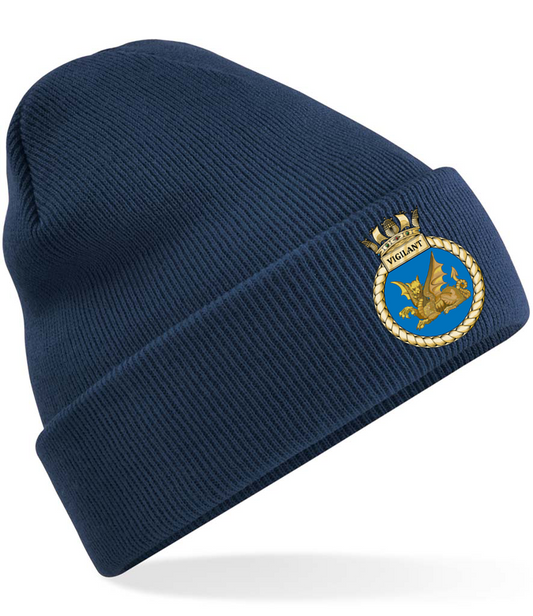 HMS VIGILANT - Crest Beechfield Original Cuffed Beanie - BB45