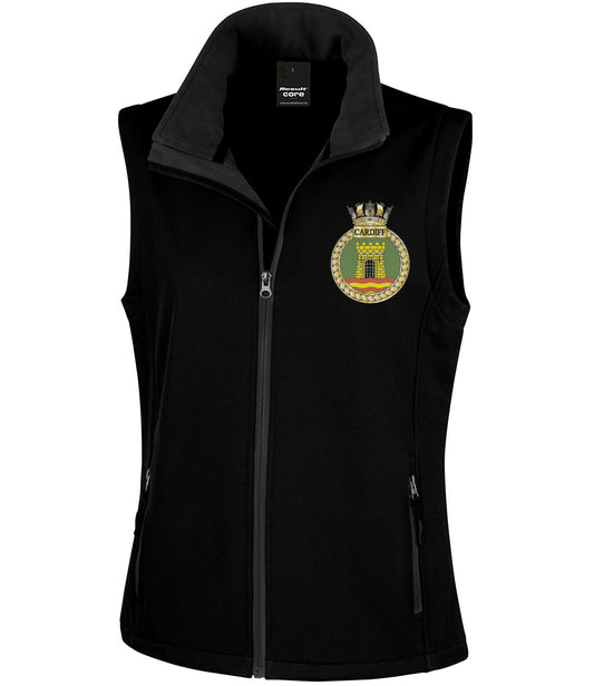 HMS CARDIFF - Result Core Ladies Printable Soft Shell Bodywarmer - RS232F