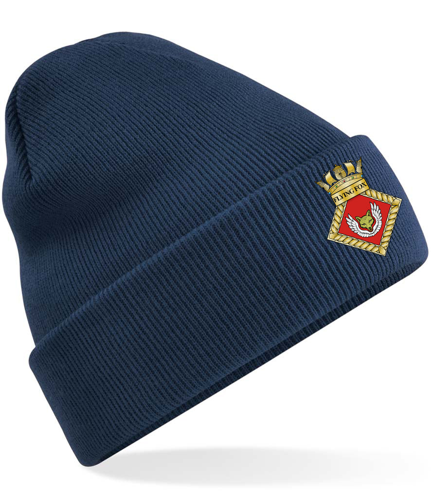 HMS FLYING FOX - Crest Beechfield Original Cuffed Beanie - BB45