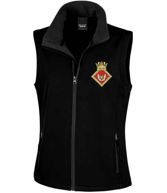 HMS FLYING FOX - Result Core Ladies Printable Soft Shell Bodywarmer - RS232F