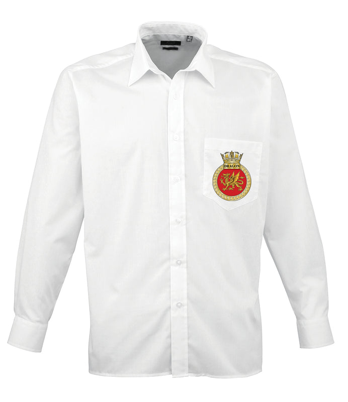 HMS DRAGON - Premier Long Sleeve Poplin Shirt