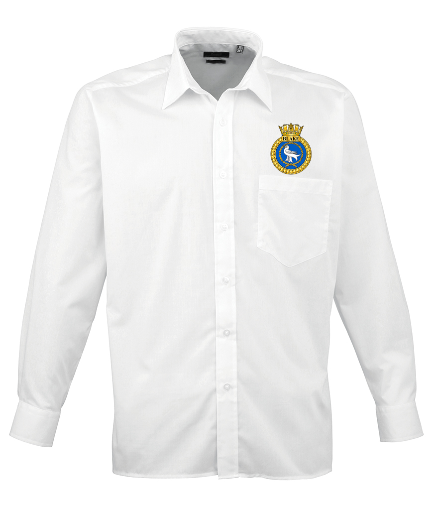 HMS BLAKE - Premier Long Sleeve Poplin Shirt - PR200