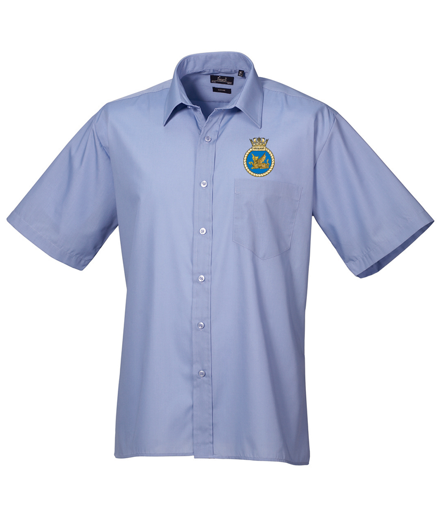HMS VIGILANT Premier Short Sleeve Poplin Shirt - PR202