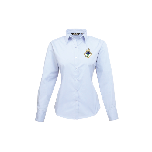 HMS EAGLET Premier Ladies Long Sleeve Poplin Blouse - PR300