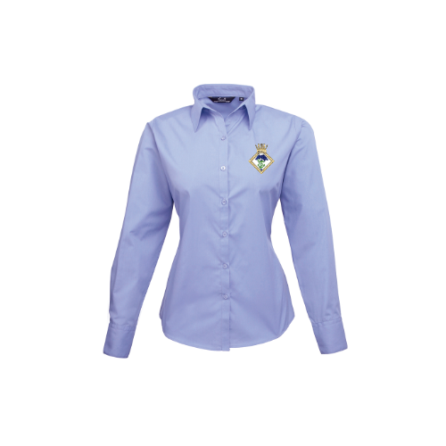 HMS EAGLET Premier Ladies Long Sleeve Poplin Blouse - PR300