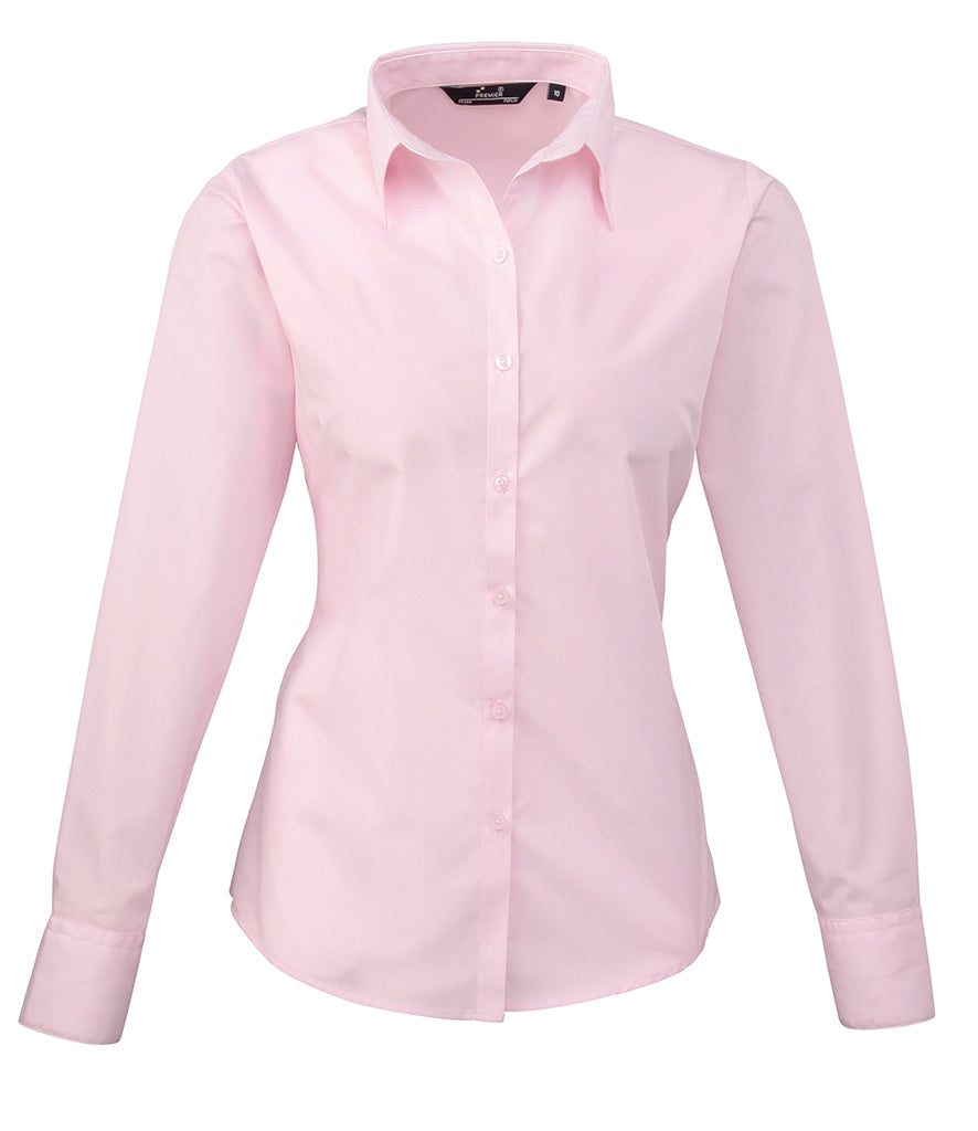 Premier Ladies Long Sleeve Poplin Blouse - PR300