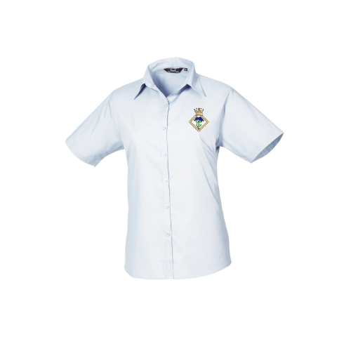HMS EAGLET Premier Ladies Short Sleeve Poplin Shirt - PR302