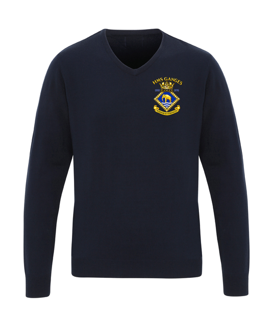 HMS GANGES Premier Essential Acrylic V Neck Sweater - PR400