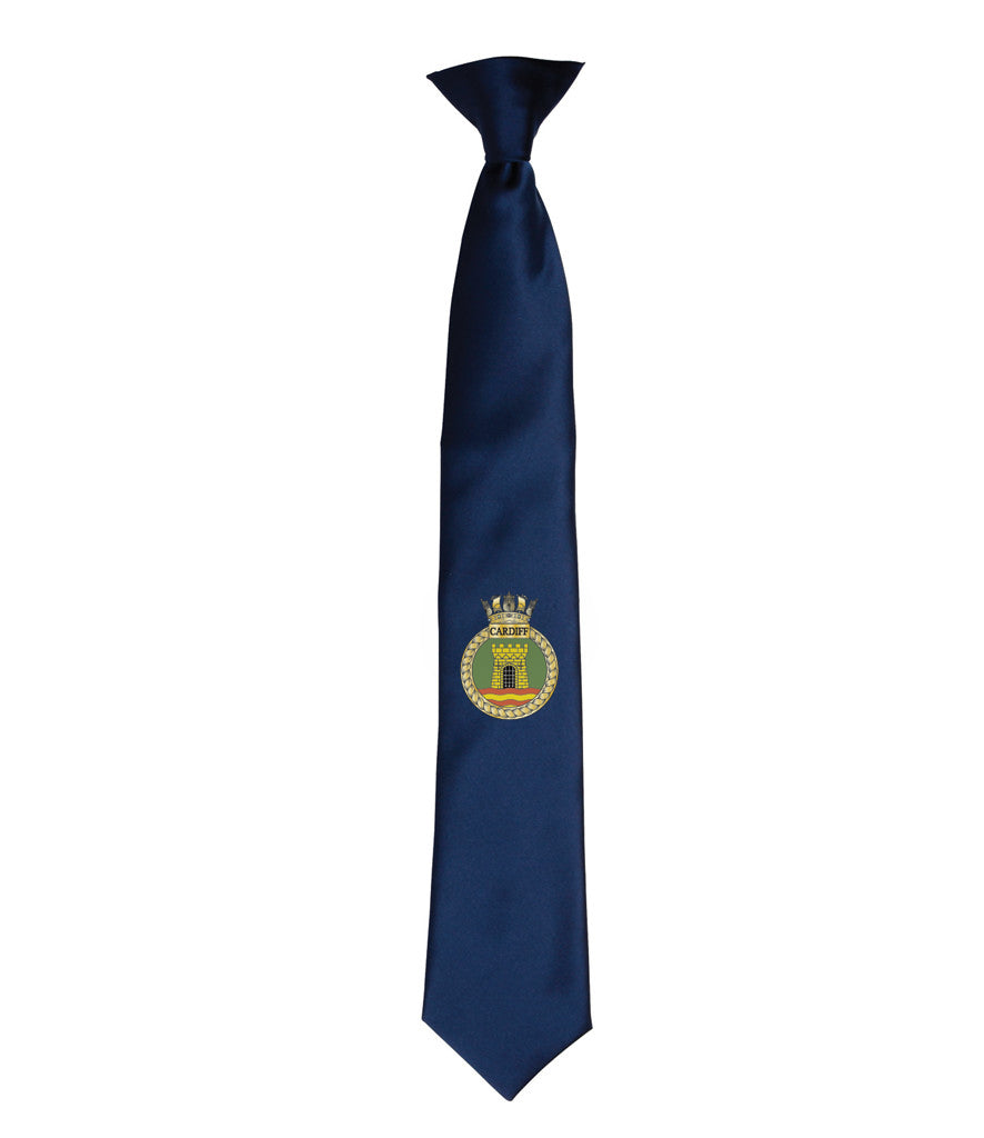 HMS Cardiff - Premier Satin Clip Tie - PR755
