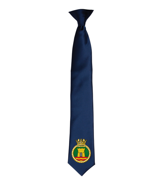 HMS CARDIFF Premier Satin Clip Tie - PR755