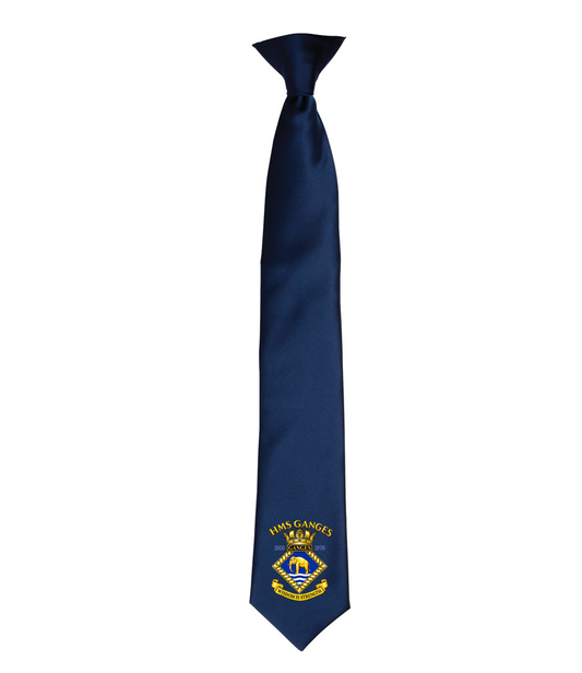 HMS GANGES Premier Satin Clip Tie - PR755