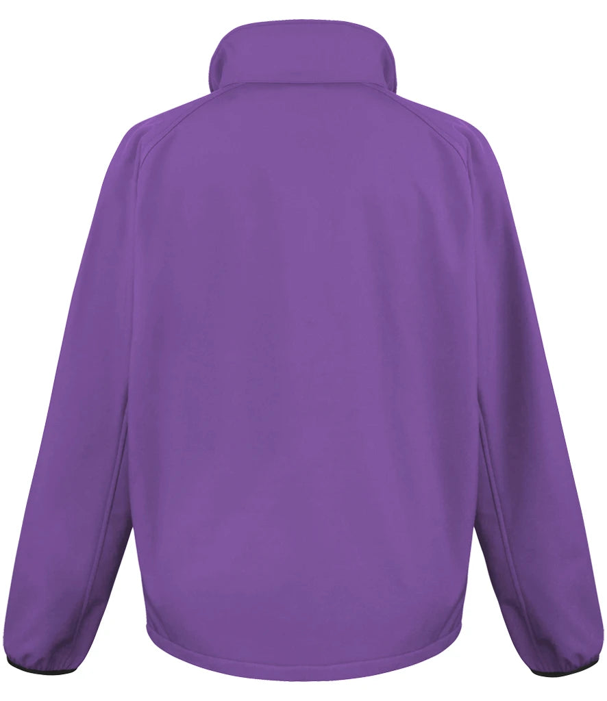 CHILL Mens Softshell Jacket - Result Mens Two Layer Printable Hooded Soft Shell Jacket