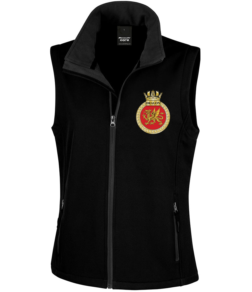 TS Dragon - Result Core Ladies Printable Soft Shell Bodywarmer
