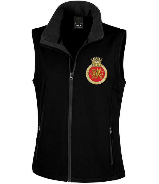 TS Dragon - Result Core Ladies Printable Soft Shell Bodywarmer