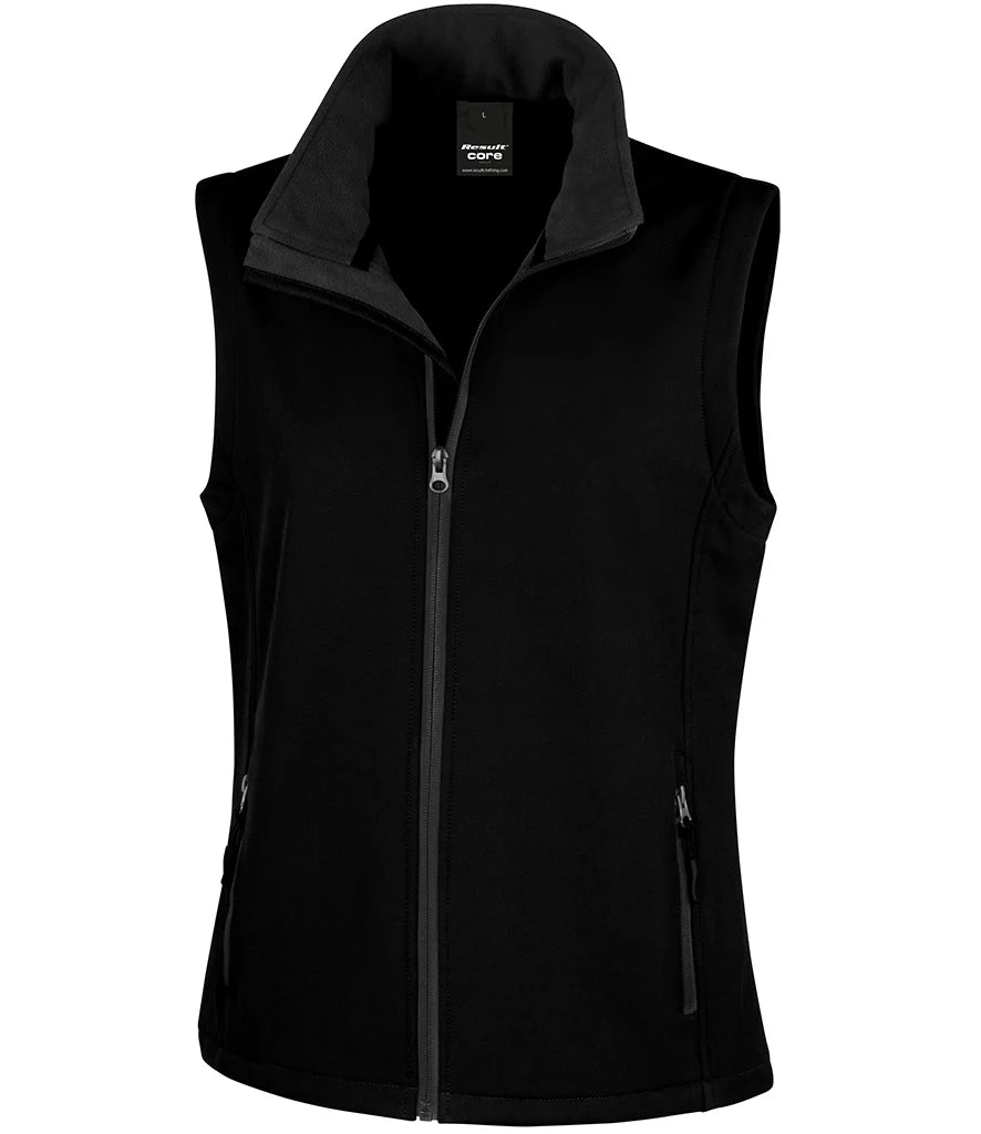 HMS BLAKE - Result Core Ladies Printable Soft Shell Bodywarmer - RS232F