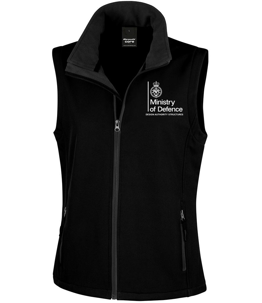 MoD Design Authority Structures - Result Core Ladies Printable Soft Shell Bodywarmer