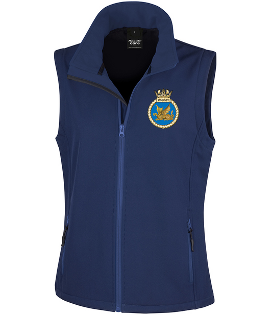 HMS VIGILANT - Result Core Ladies Printable Soft Shell Bodywarmer - RS232F