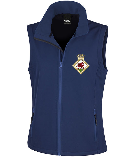 HMS CAMBRIA  Result Core Ladies Printable Soft Shell Bodywarmer - RS232F