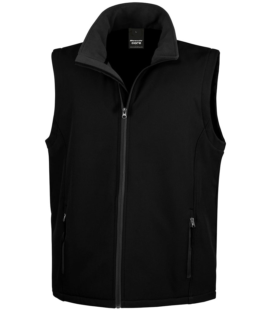 Associate Riders  - Result Core Printable Soft Shell Bodywarmer - RS232M