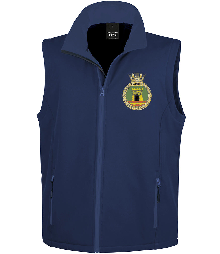 HMS Cardiff - Result Core Unisex Printable Soft Shell Bodywarmer